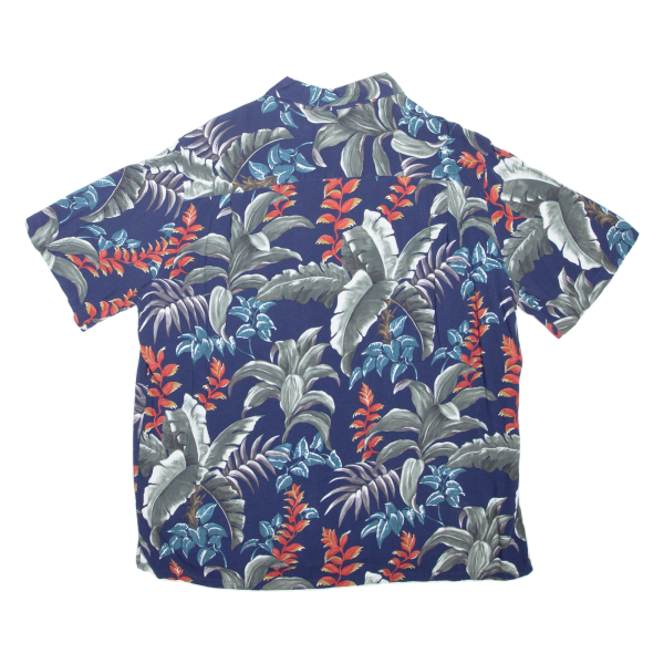 BATIK BAY Leafs Mens Hawaiian Shirt Blue Crazy Pattern XL Fashion