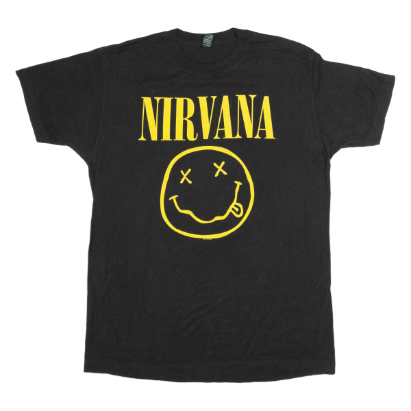 TULTEX Nirvana Mens Band T-Shirt Black L For Sale