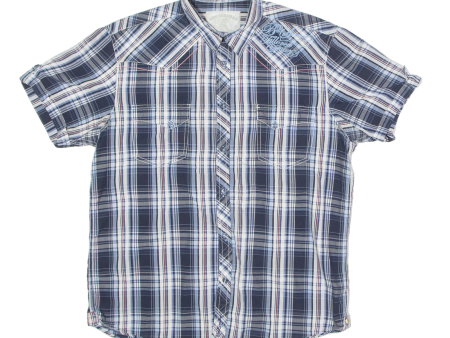 BEN SHERMAN Mens Shirt Blue Plaid M Hot on Sale