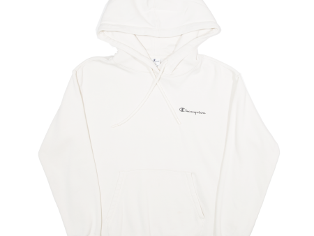 CHAMPION Mens Cream Hoodie S Cheap