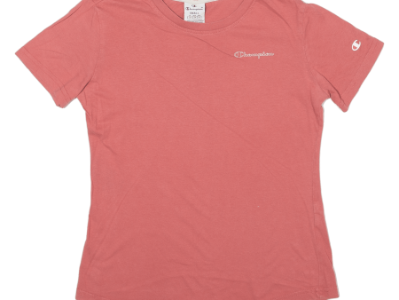 CHAMPION Womens T-Shirt Red S For Cheap