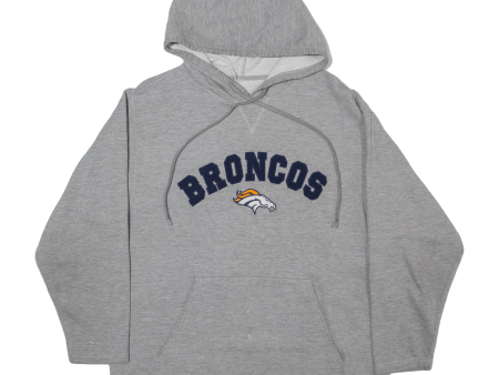 Broncos Mens Grey Hoodie M Discount