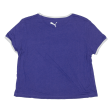 PUMA Crop Womens T-Shirt Purple M For Discount