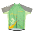 CRESPO Full Zip Cycling Mens Jersey Green High Neck XL Online Sale