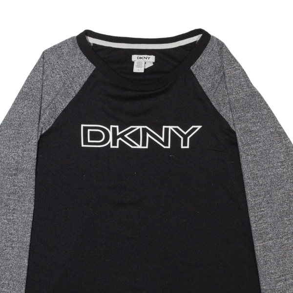 DKNY Mens Jumper Black Tight Knit L Discount