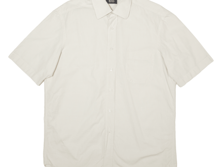 BOSS Mens Plain Shirt Beige L Online now