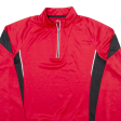 CRANE Cycling Mens Jersey Red Long Sleeve 1 4 Zip L Hot on Sale