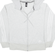 ADIDAS Womens Grey Hoodie Full Zip M Discount