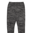 FSBN Camo Cargo Jogger Style Mens Trousers Grey Regular Tapered W28 L29 Sale