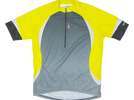 AGU Cycling Mens Jersey Yellow 1 2 Zip XL Online Sale