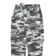 Camo Cargo Boys Trousers Grey Relaxed Tapered W24 L24 Sale