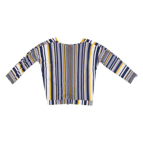 CARNABY Stretch Womens Printed Top Blue Long Sleeve Striped L on Sale