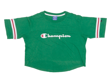 CHAMPION Cropped Womens T-Shirt Green S For Sale