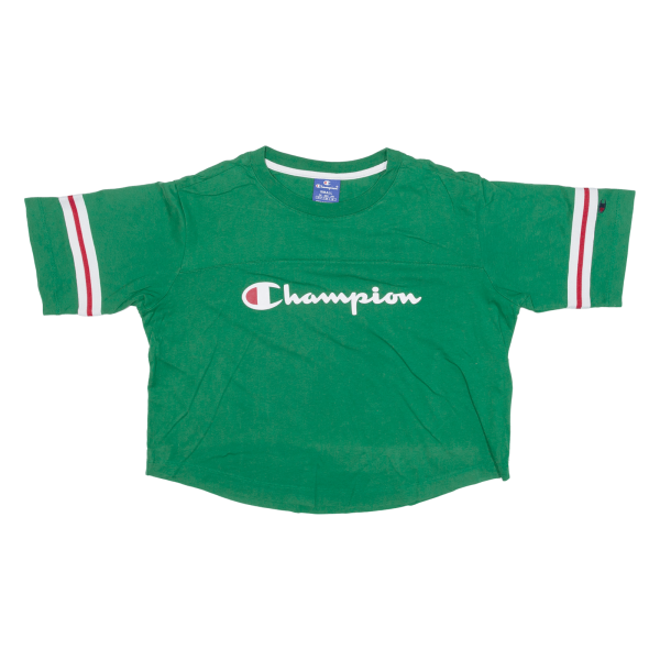 CHAMPION Cropped Womens T-Shirt Green S For Sale