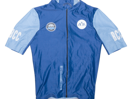 BADEN COMMUTER CLUB Full Zip Cycling Shirt Mens Jersey Blue M on Sale