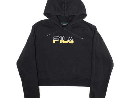 FILA Cropped Womens Black Hoodie L on Sale