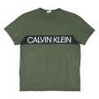 CALVIN KLEIN Mens T-Shirt Green M Fashion