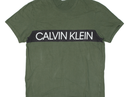 CALVIN KLEIN Mens T-Shirt Green M Fashion