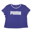 PUMA Crop Womens T-Shirt Purple M For Discount