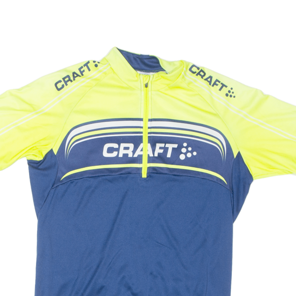 CRAFT Cycling Boys Jersey Blue 1 4 Zip 13-14Y Cheap