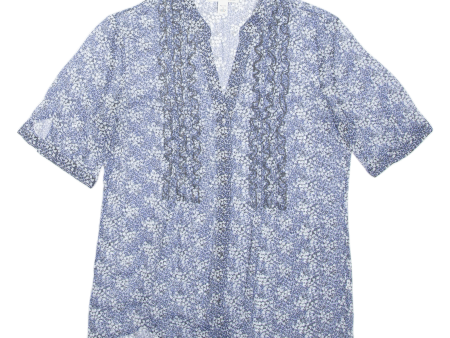 BANANA REPUBLIC See Through Womens Shirt Blue S Online Hot Sale