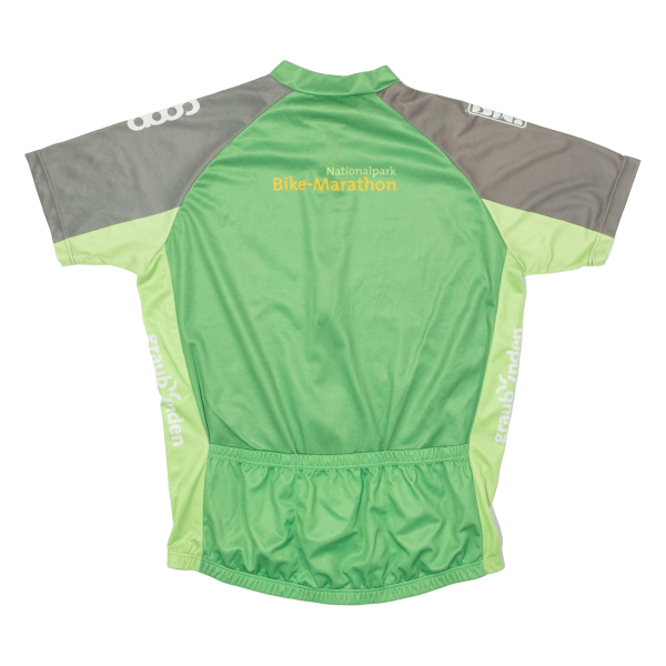 CRESPO Full Zip Cycling Mens Jersey Green High Neck XL Online Sale