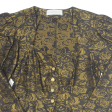 BERND BERGER Womens Printed Blouse Black V-Neck Long Sleeve 90s Floral S Discount