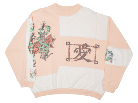 Chinese Symbols Womens Sweatshirt Pink L For Cheap