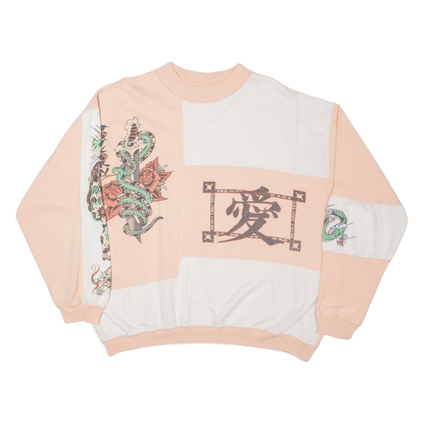 Chinese Symbols Womens Sweatshirt Pink L For Cheap