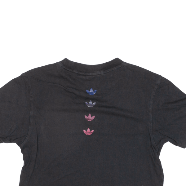 ADIDAS Cropped Womens T-Shirt Black UK 4 Discount