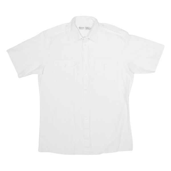 C&A Jet Pilot Mens Plain Shirt White M Sale