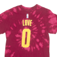 ADIDAS Cleveland Cavaliers #0 Love Basketball Mens Tie Dye T-Shirt Maroon USA M For Cheap