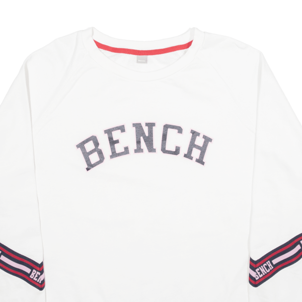 BENCH Womens Sweatshirt White L Discount