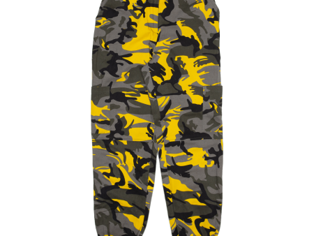 Camo Cargo Womens Trousers Yellow Relaxed Tapered W26 L28 Online now