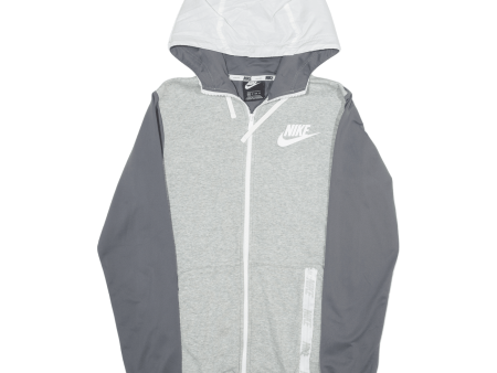 NIKE Mens Grey Hoodie Full Zip XS Online now