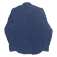 ZARA WOMAN Womens Blouse Shirt Blue Collared Long Sleeve L Discount