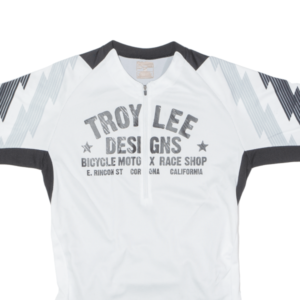 TROY LEE DESIGNS Cycling Mens Jersey White 1 2 Zip S Hot on Sale