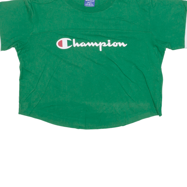 CHAMPION Cropped Womens T-Shirt Green S For Sale