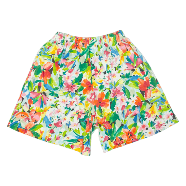 ARIZONA WEST High Waist Womens Casual Shorts White 90s Floral L W27 Hot on Sale