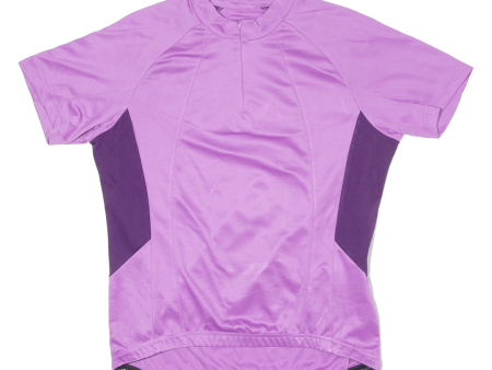 CRANE Cycling Womens Jersey Purple 1 4 Zip UK 14 on Sale