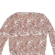 CARNABY Stretch Womens Printed Top White V-Neck Long Sleeve Diamond M Online Sale