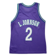 CHAMPION Charlotte Hornets 2 L. Johnson Womens Jersey Purple Sleeveless USA M For Cheap