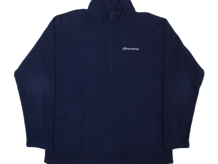 SPRAYWAY Mens Jumper Blue 1 2 Zip Tight Knit L Online