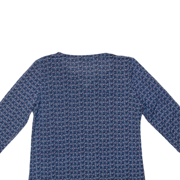 CARNABY Stretch Womens Printed Top Blue 3 4 Sleeve Crazy Pattern M Online