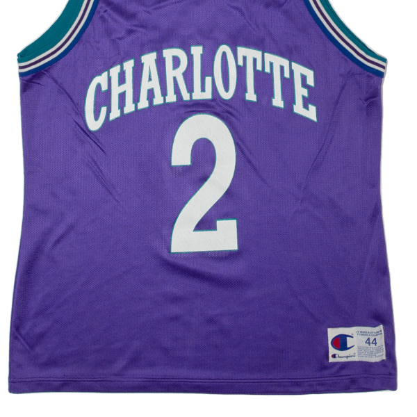 CHAMPION Charlotte Hornets 2 L. Johnson Womens Jersey Purple Sleeveless USA M For Cheap