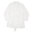 ZARA Womens Shirt Dress White Long Sleeve Knee Length XL Supply