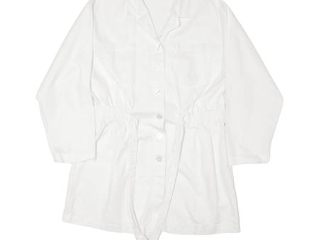 ZARA Womens Shirt Dress White Long Sleeve Knee Length XL Supply