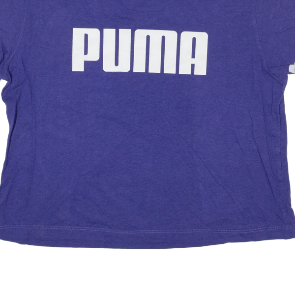 PUMA Crop Womens T-Shirt Purple M For Discount