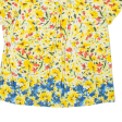 COUTURE LINE Stretch Womens Printed Top Yellow Floral M Online now