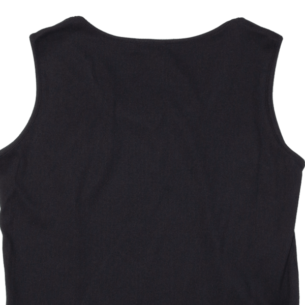 BONITA Ribbed Stretch Tank Womens Tops Top Black Sleeveless L Online Sale